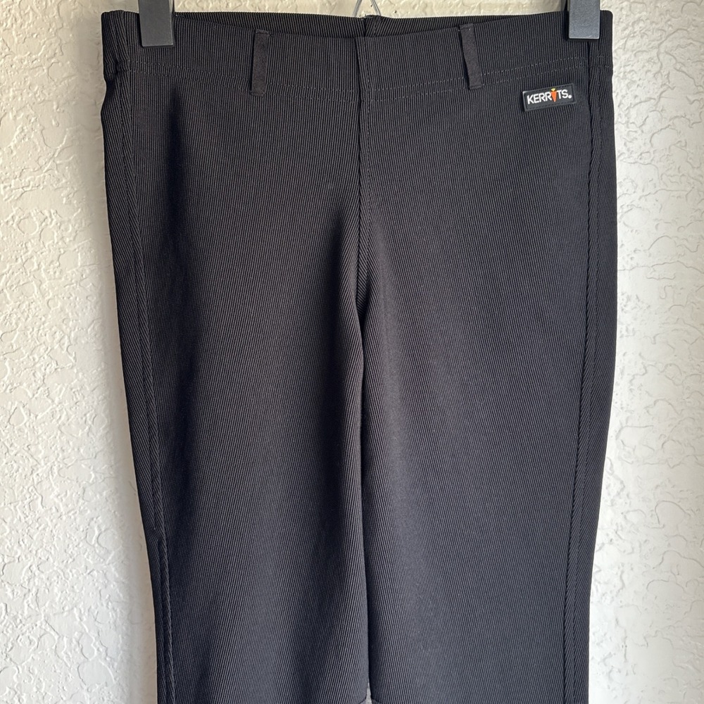 Kerrits Kids L Riding Pants Black Microcord™ Knee Patch Tights Stretch - Picture 3 of 9